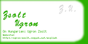 zsolt ugron business card